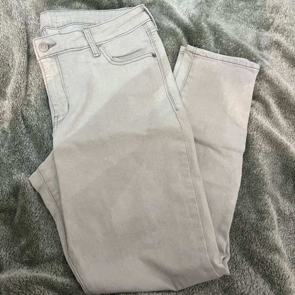 Old Navy Women's Skinny Jeans - Light Gray